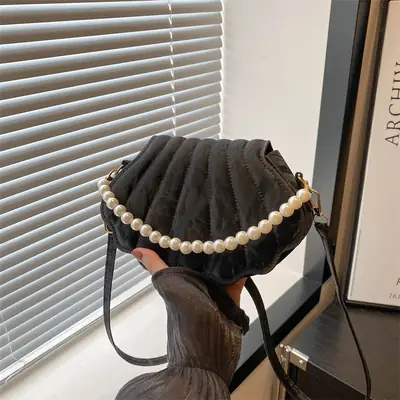 Pearl Embellished Pearl Crossbody Bag for Women