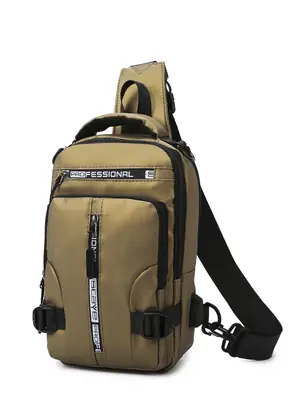 Men's Waterproof Shoulder Crossbody Bag Black