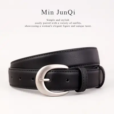 Black Horseshoe Belt for Women 2025