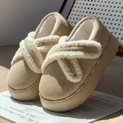 Women's Fleece Lined Velvet Slippers Winter Indoor Outdoor