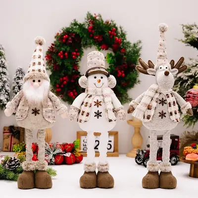 Telescopic Snowman Doll Set for Christmas Decor