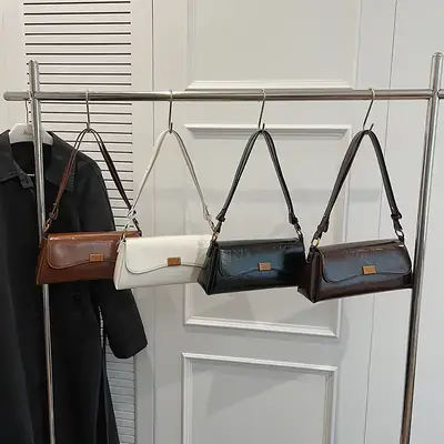 Women's Brown Leather Crossbody Bag 2024 New Style
