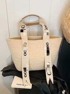 Large Capacity Woven Bag for Women All-match Shoulder Tote