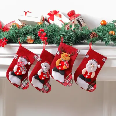 Christmas Santa Snowman Stocking 22g Large Size