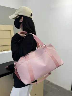 Pink Travel Fitness Bag with 3 Pockets