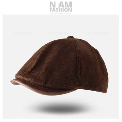 Vintage Brown Corduroy Cap for Kids British Style