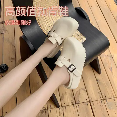 Women's Black EVA Casual Sandals with Buckle Detail