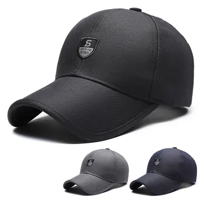 Gray Men's Baseball Cap with Logo