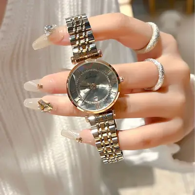 Women's Ferris Wheel Watch with Grey Steel Belt