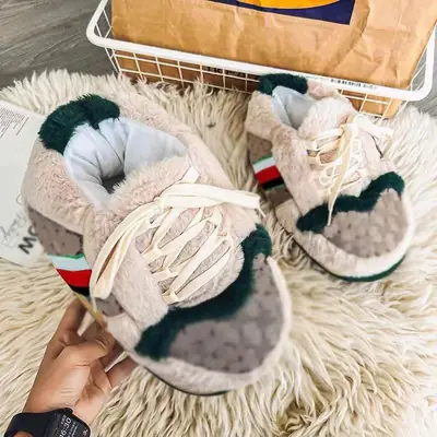 Tiktok Influencer-Style Prank Aj Cotton Shoes, Autumn and Winter Comfortable Couple Cotton Slippers, Warm Big-Toe Dirty Shoes Wholesale