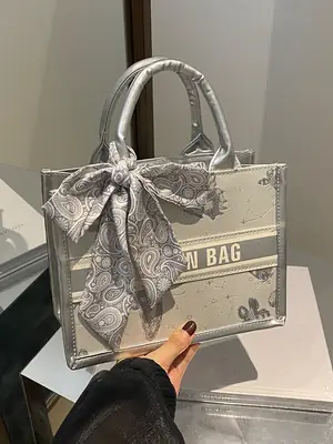 Women's Transparent Patterned Shoulder Bag 2024 Winter