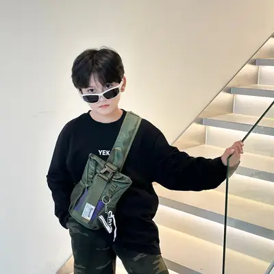 Green Crossbody Bag for Boys Boys Fashion Cool Shoulder Bag