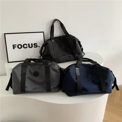 New Large Capacity Yoga Bag Fashionable Short-distance Travel Fitness Bag Lightweight Simple Solid Color Shoulder Handbag