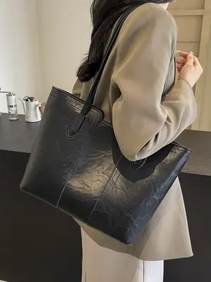 Black Crossbody Tote Bag for Women 2024