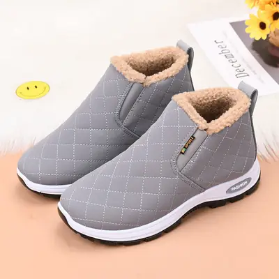 Women Velvet Warm Snow Boots Tan