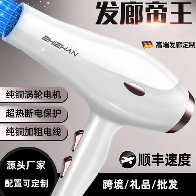 High Power Hair Dryer Black for Home Salon Use
