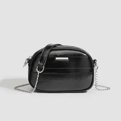 Silver Mini Chain Crossbody Bag for Women