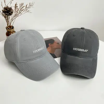 Beige Embroidered Baseball Cap for Women & Men