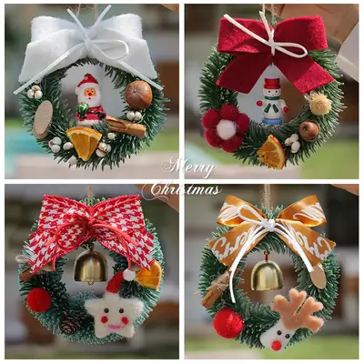 Christmas Red Bow Wreath Decor for Home