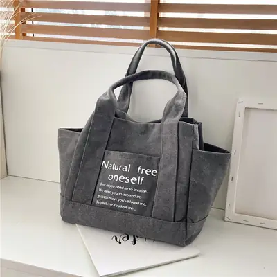 Blue Canvas Cross-Border Women's Shoulder Bag 2023