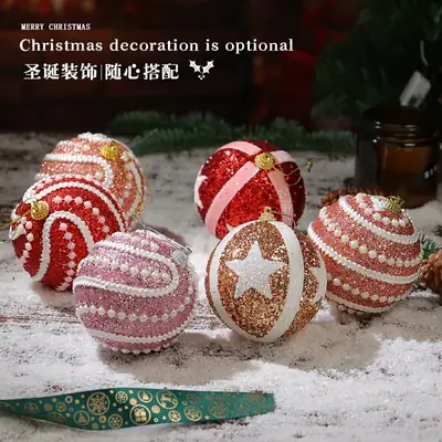 8cm Painted Christmas Ornament Ball for Home Decor
