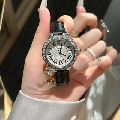 Ladies Steel Quartz Retro Roman Scale Watch Set