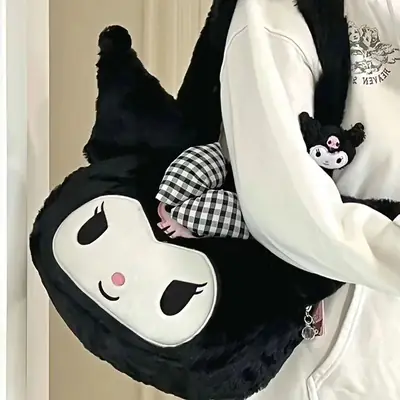 Sanrio Plush Shoulder Bag Cute Cartoon Large Capacity