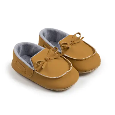 Baby Shoes Brown Bow Non-Slip Soft Bottom