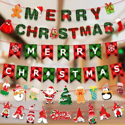 Christmas Christmas Decor Garland String Flag Decoration