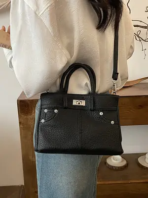 Women's Crossbody Bag Beige Textured 2024 New