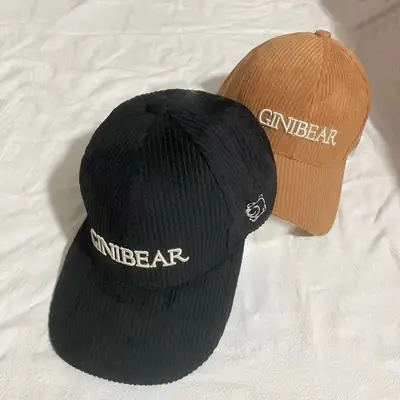 Women Winter Bear Cap Brown Embroidered Casual