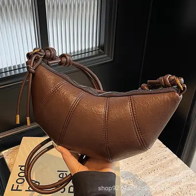 Brown Leather Niche Shoulder Messenger Bag