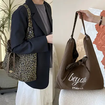 Leopard Print Shoulder Bag for Women Autumn New