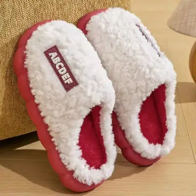 Cotton Slippers Women's Thick Bottom Non-slip Home Warm Moon Cotton Slippers for Men and Women Couple's Home Floor Cotton Slippers for Winter