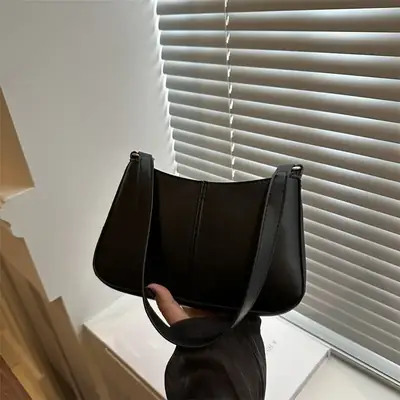 Black Shoulder Bag for Women, Large Capacity, Casual Western Style