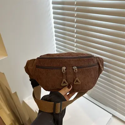 Women 2024 Crossbody Bag Brown Casual Sports All Match