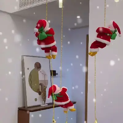 Christmas Santa Claus Climbing Rope Toy Red White