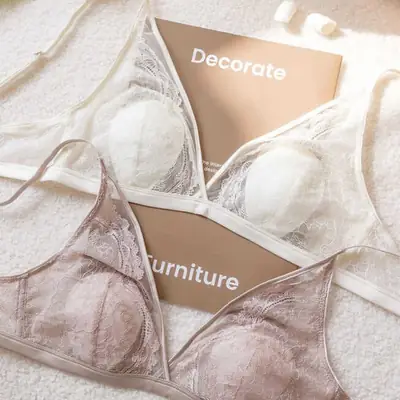 Sexy lingerie lace small bra thin French rabbit ears summer seamless girl triangle cup live cross-border