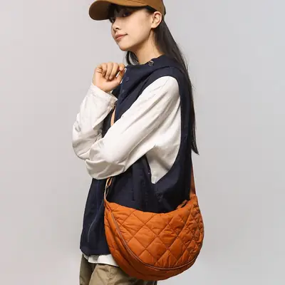 2024 Rhombic Shoulder Crossbody Bag Women Orange