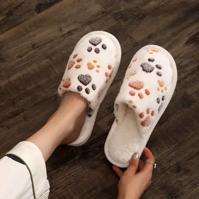 Baotou cotton slippers ladies foreign trade cross-border autumn and winter explosions floor wool plush TEMU Amazon cotton slippers girls