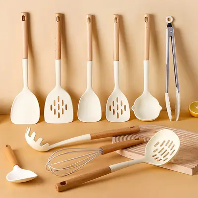 Kitchenware suit silicone shovel spatula non-stick spatula soup spoon household food grade high temperature resistant colander cross-border wholesale