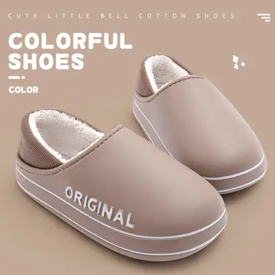 Pink Cotton Slipper Waterproof Non-Slip Men