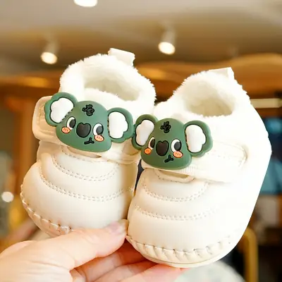 Baby Shoes Soft Sole Non-slip Winter fleece-lined Thickened Beginner Baby Shoes 0-1 Year Old Toddler Shoes