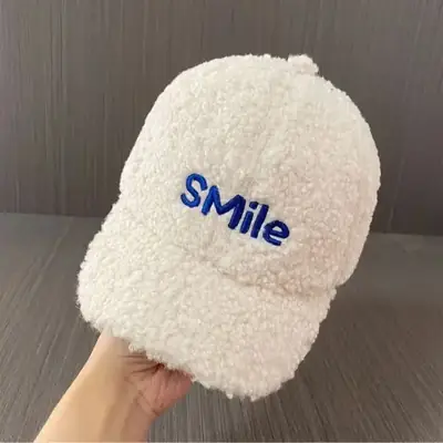 Pink Velvet Embroidered Baseball Cap for Kids