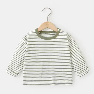 Baby Striped Long Sleeve T-Shirt Black Back Design