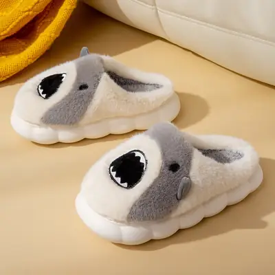 Cute Cartoon Slippers Women Winter Warm Cotton
