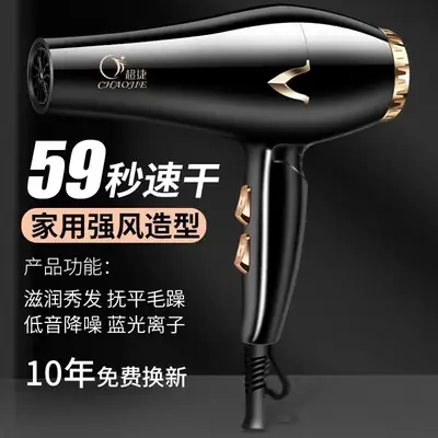 Silent High-Power Hair Dryer with Negative Ion Technology