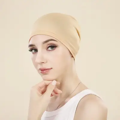 Muslim Turban Cap Solid Color for Women