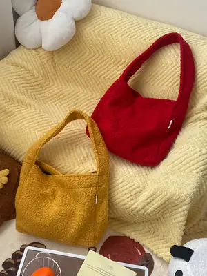 Red Shoulder Bag for Women Winter Ins Style