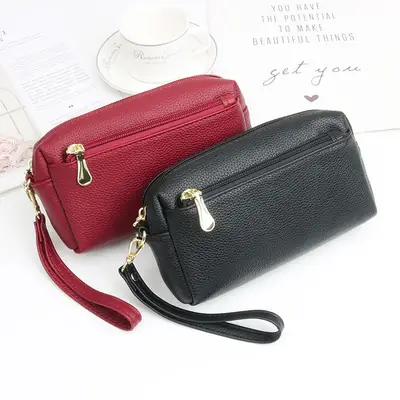 Blue Women's Cosmetic Phone Purse with Strap